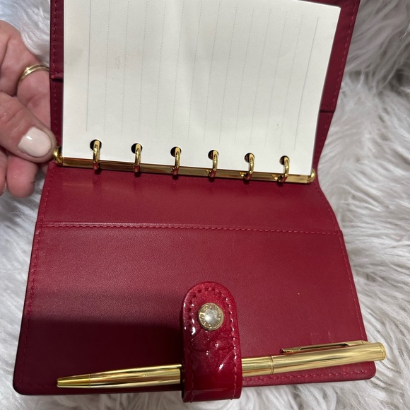 RARE Louis Vuitton Red Vernis Monogram Agenda PM Day Planner - Picture 3 of 5